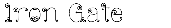 Iron Gate font preview